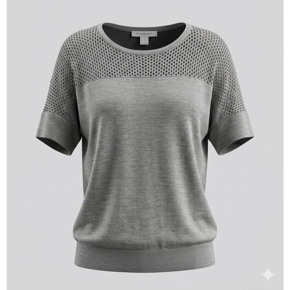 Diane von Furstenberg Women's SP Quiet Luxury Minimalist Wool‎ Silk Sweater